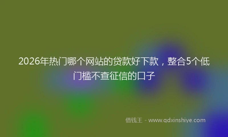2026年热门哪个网站的贷款好下款，整合5个低门槛不查征信的口子