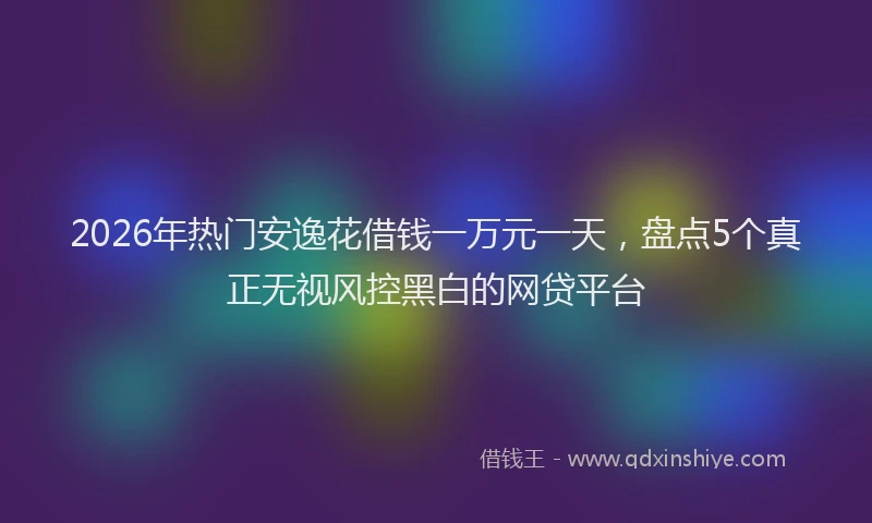 2026年热门安逸花借钱一万元一天，盘点5个真正无视风控黑白的网贷平台