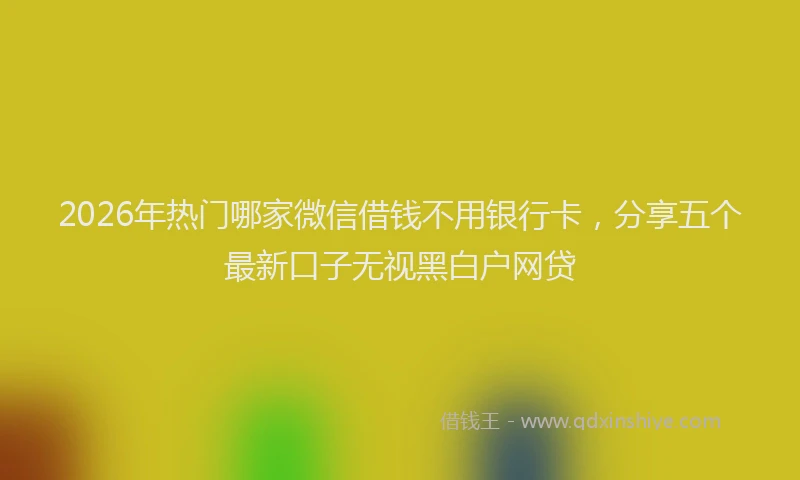 2026年热门哪家微信借钱不用银行卡，分享五个最新口子无视黑白户网贷