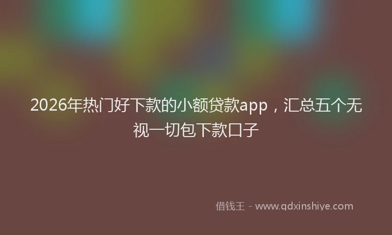 2026年热门好下款的小额贷款app，汇总五个无视一切包下款口子