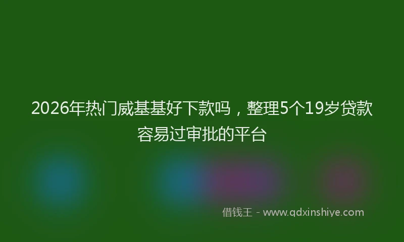 2026年热门威基基好下款吗,整理5个19岁贷款容易过审批的平台
