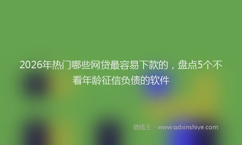 2026年热门哪些网贷最容易下款的，盘点5个不看年龄征信负债的软件