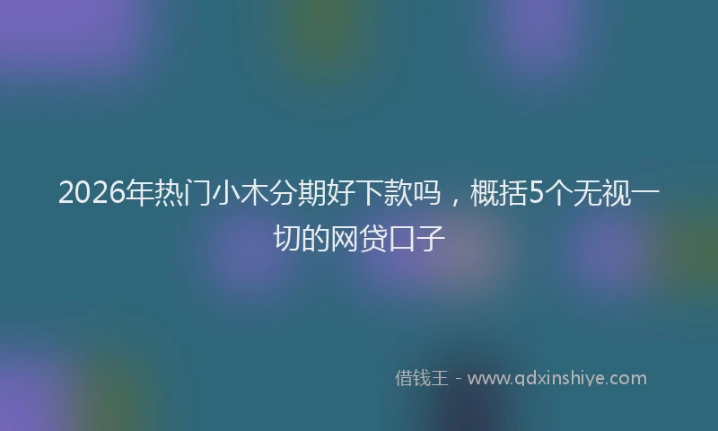 2026年热门小木分期好下款吗，概括5个无视一切的网贷口子