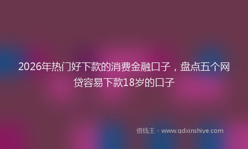 2026年热门好下款的消费金融口子，盘点五个网贷容易下款18岁的口子