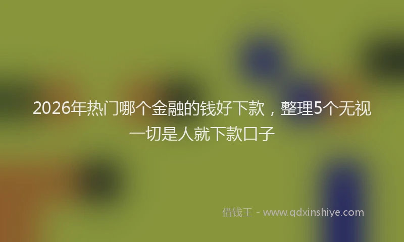 2026年热门哪个金融的钱好下款，整理5个无视一切是人就下款口子