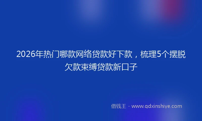 2026年热门哪款网络贷款好下款，梳理5个摆脱欠款束缚贷款新口子