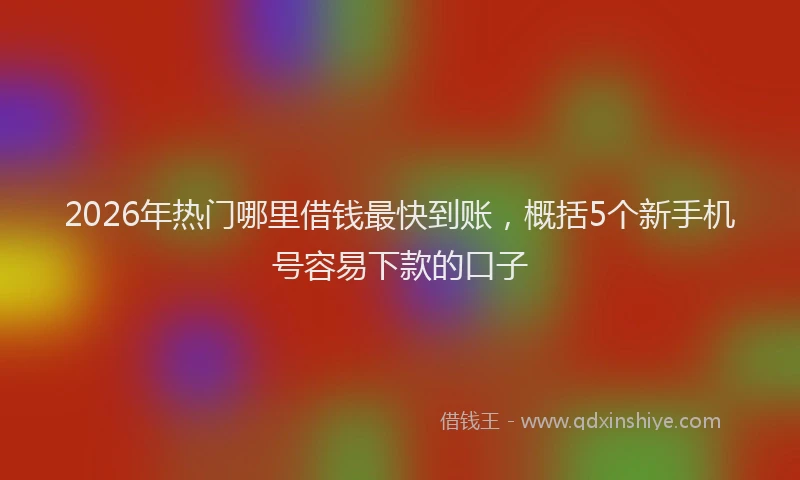 2026年热门哪里借钱最快到账，概括5个新手机号容易下款的口子