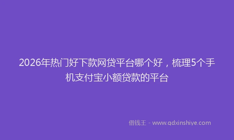 2026年热门好下款网贷平台哪个好，梳理5个手机支付宝小额贷款的平台