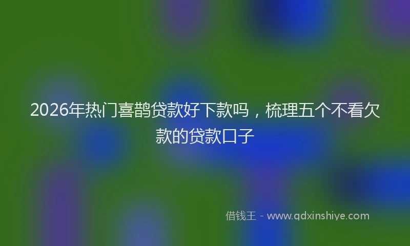 2026年热门喜鹊贷款好下款吗，梳理五个不看欠款的贷款口子