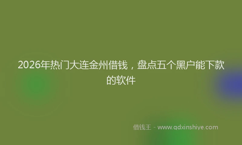 2026年热门大连金州借钱，盘点五个黑户能下款的软件