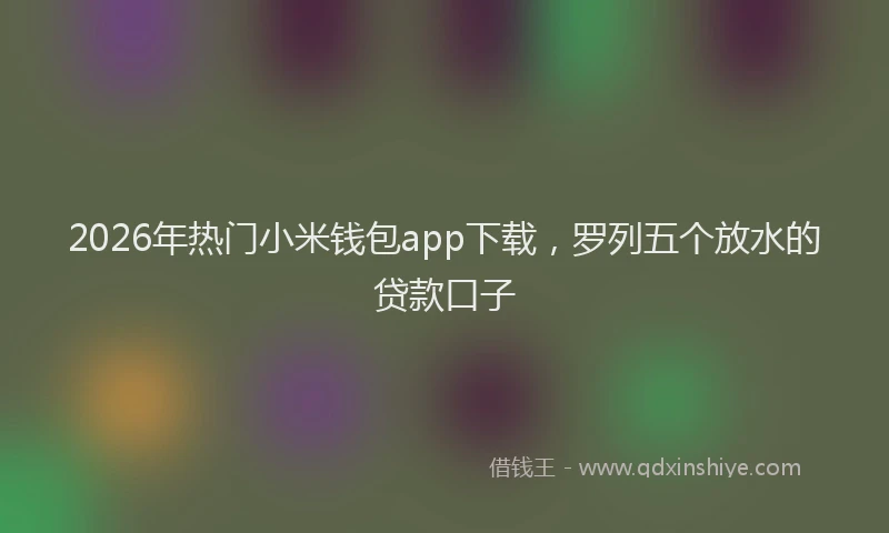 2026年热门小米钱包app下载，罗列五个放水的贷款口子