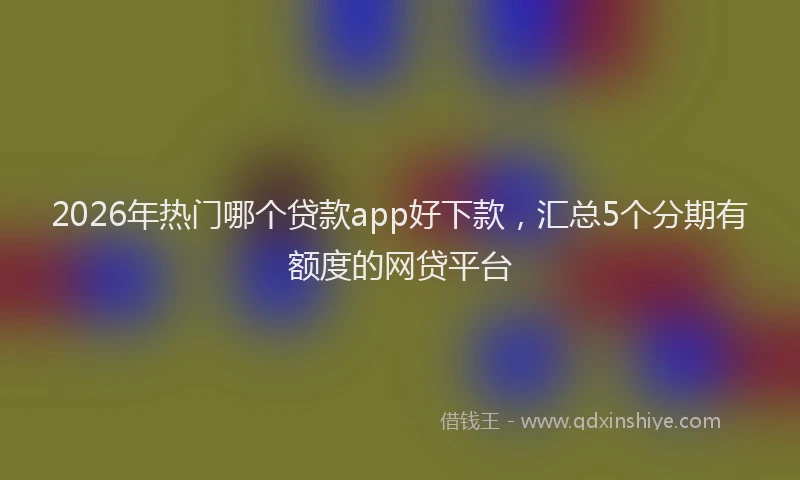 2026年热门哪个贷款app好下款，汇总5个分期有额度的网贷平台