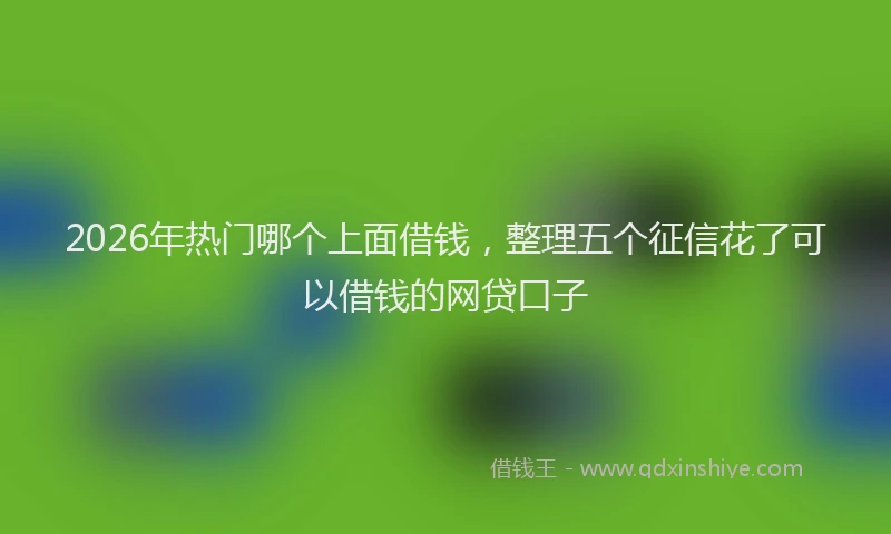 2026年热门哪个上面借钱，整理五个征信花了可以借钱的网贷口子