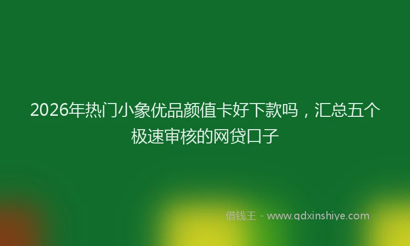 2026年热门小象优品颜值卡好下款吗，汇总五个极速审核的网贷口子