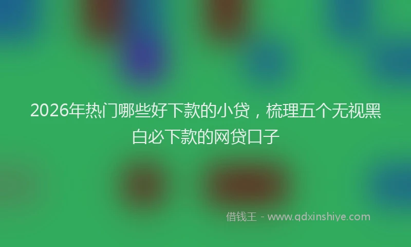 2026年热门哪些好下款的小贷，梳理五个无视黑白必下款的网贷口子