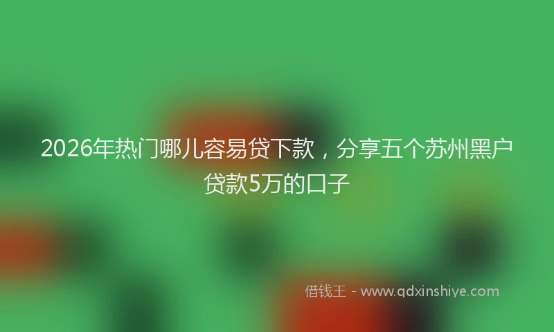 2026年热门哪儿容易贷下款，分享五个苏州黑户贷款5万的口子