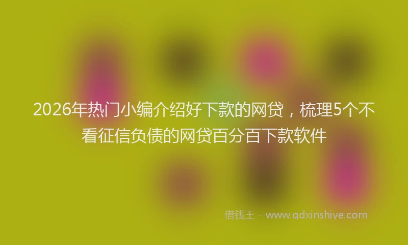 2026年热门小编介绍好下款的网贷，梳理5个不看征信负债的网贷百分百下款软件