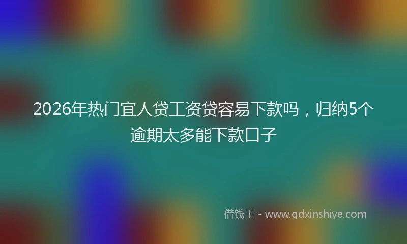 2026年热门宜人贷工资贷容易下款吗，归纳5个逾期太多能下款口子