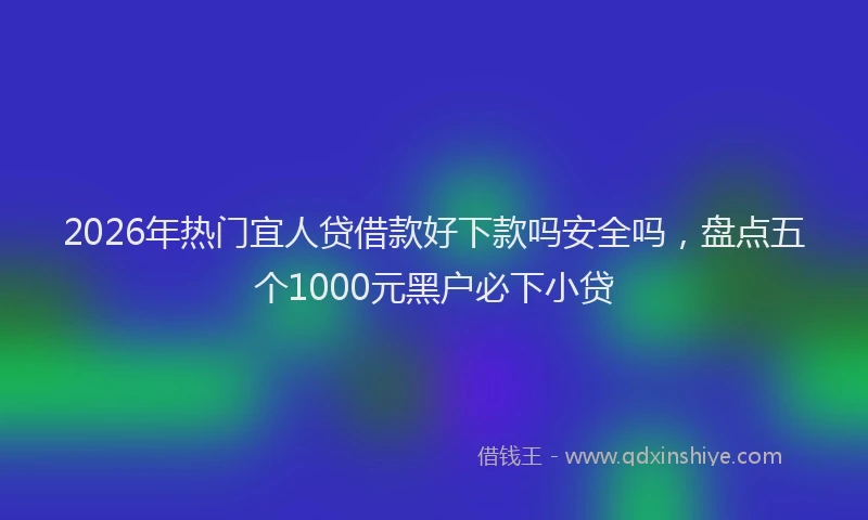 2026年热门宜人贷借款好下款吗安全吗，盘点五个1000元黑户必下小贷