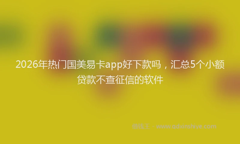 2026年热门国美易卡app好下款吗，汇总5个小额贷款不查征信的软件