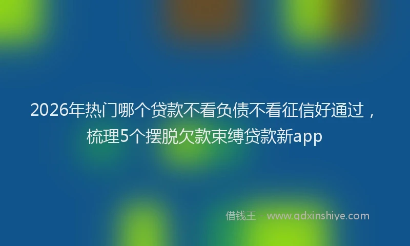 2026年热门哪个贷款不看负债不看征信好通过，梳理5个摆脱欠款束缚贷款新app