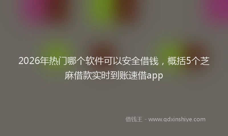 2026年热门哪个软件可以安全借钱，概括5个芝麻借款实时到账速借app