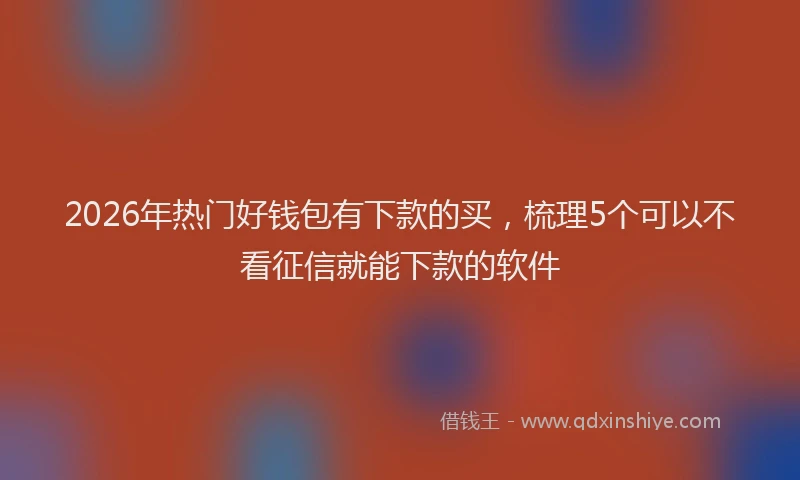 2026年热门好钱包有下款的买，梳理5个可以不看征信就能下款的软件