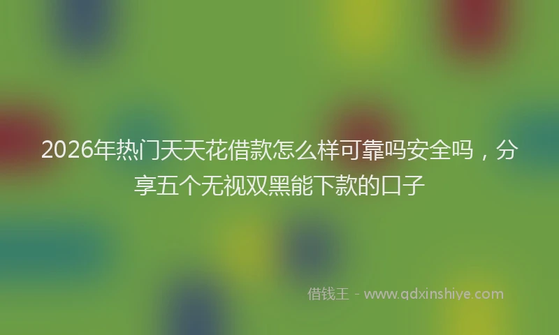 2026年热门天天花借款怎么样可靠吗安全吗，分享五个无视双黑能下款的口子