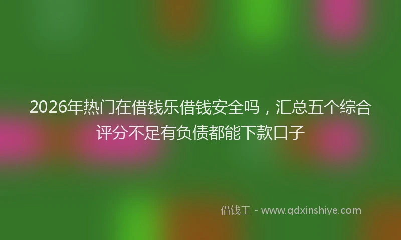 2026年热门在借钱乐借钱安全吗，汇总五个综合评分不足有负债都能下款口子