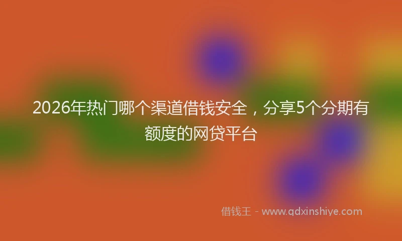 2026年热门哪个渠道借钱安全，分享5个分期有额度的网贷平台