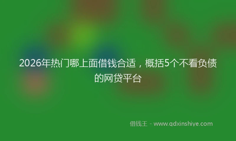 2026年热门哪上面借钱合适，概括5个不看负债的网贷平台