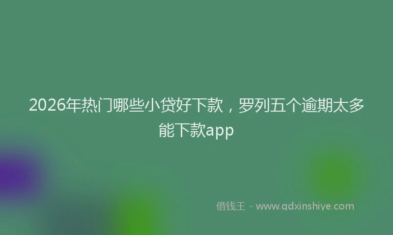 2026年热门哪些小贷好下款，罗列五个逾期太多能下款app