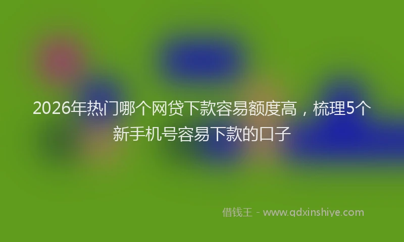 2026年热门哪个网贷下款容易额度高，梳理5个新手机号容易下款的口子