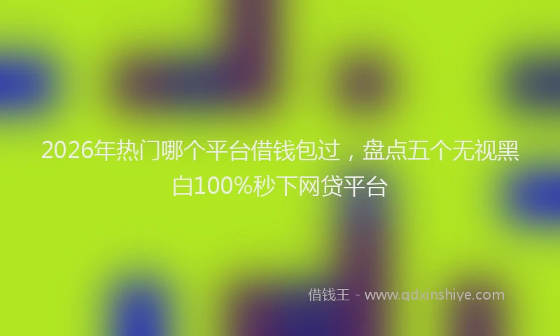 2026年热门哪个平台借钱包过，盘点五个无视黑白100%秒下网贷平台