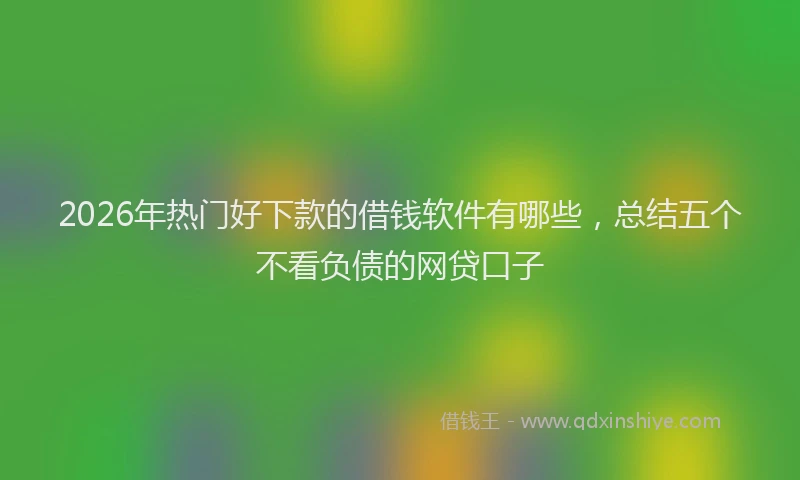 2026年热门好下款的借钱软件有哪些，总结五个不看负债的网贷口子