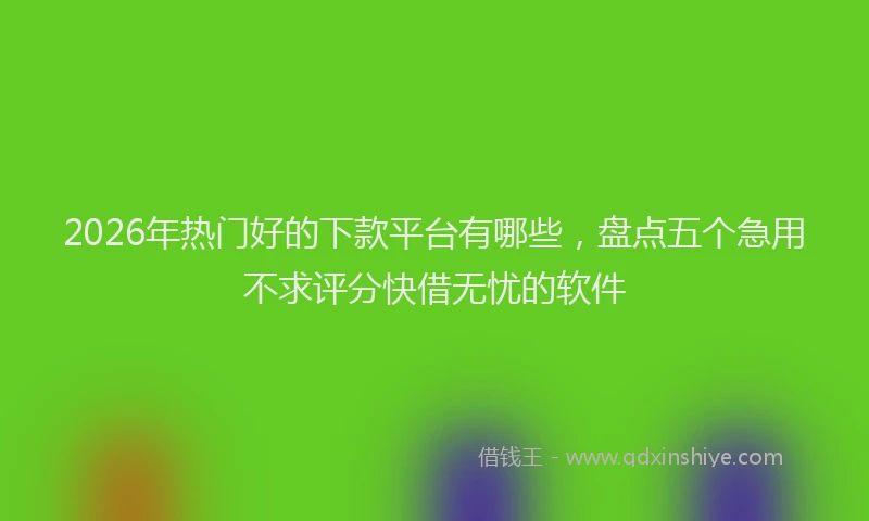 2026年热门好的下款平台有哪些，盘点五个急用不求评分快借无忧的软件