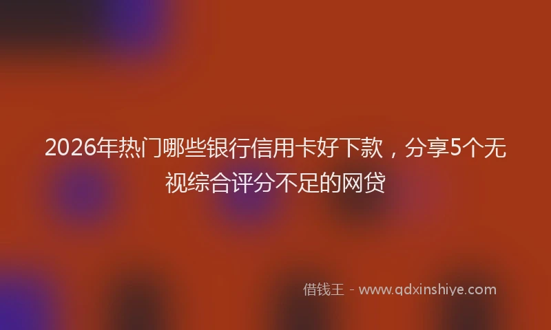 2026年热门哪些银行信用卡好下款，分享5个无视综合评分不足的网贷