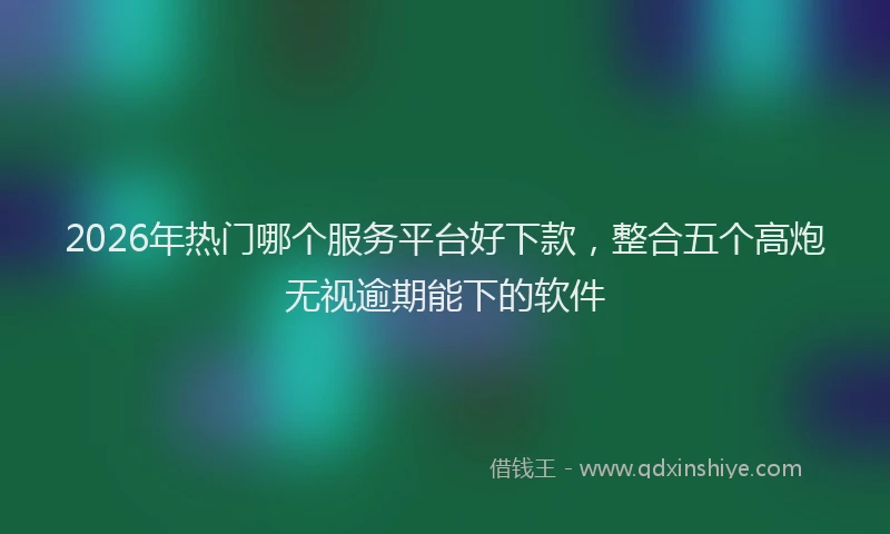 2026年热门哪个服务平台好下款，整合五个高炮无视逾期能下的软件