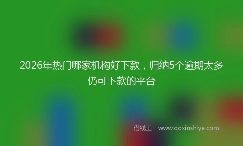 2026年热门哪家机构好下款，归纳5个逾期太多仍可下款的平台