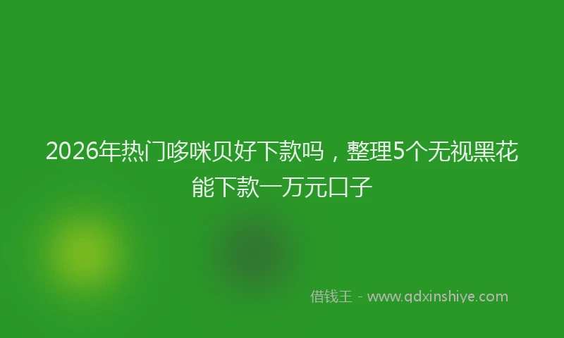 2026年热门哆咪贝好下款吗，整理5个无视黑花能下款一万元口子