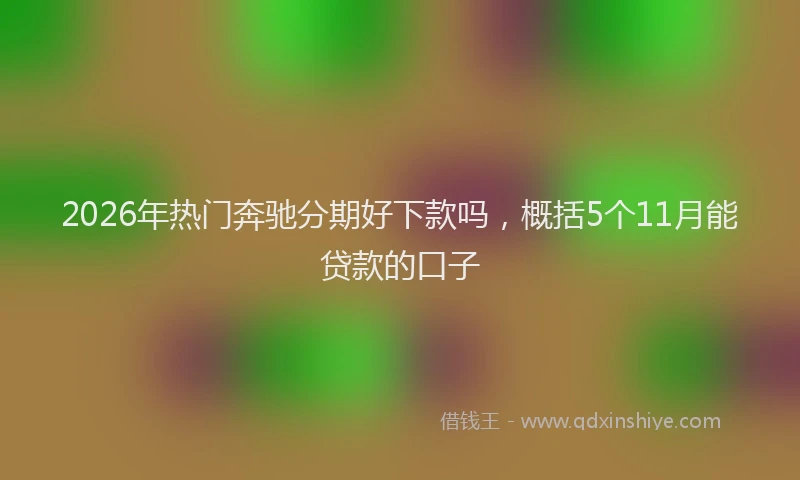 2026年热门奔驰分期好下款吗，概括5个11月能贷款的口子