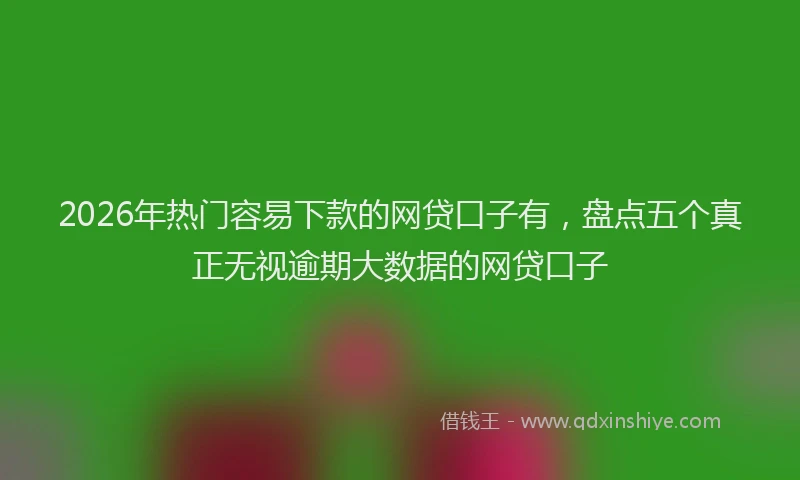 2026年热门容易下款的网贷口子有，盘点五个真正无视逾期大数据的网贷口子
