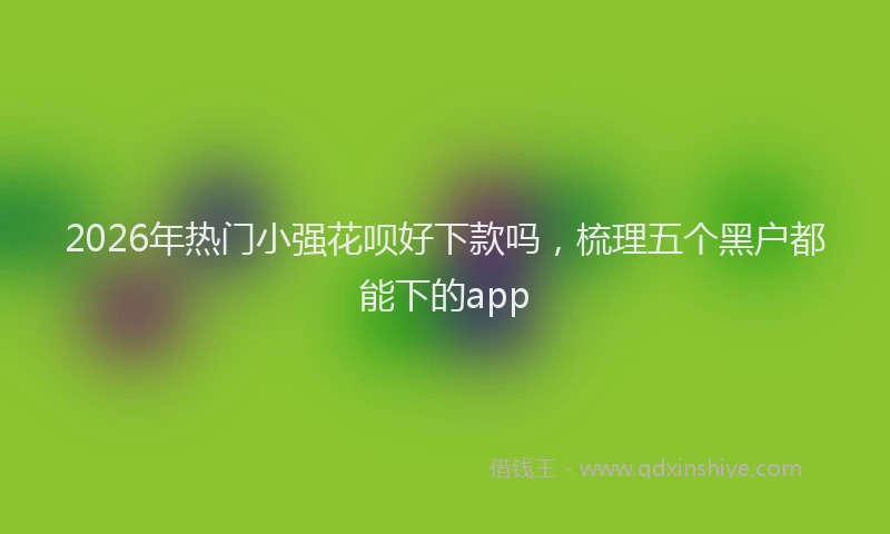 2026年热门小强花呗好下款吗，梳理五个黑户都能下的app