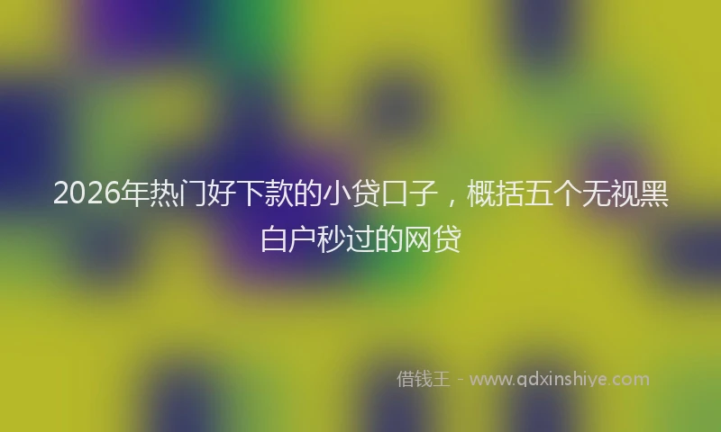 2026年热门好下款的小贷口子，概括五个无视黑白户秒过的网贷