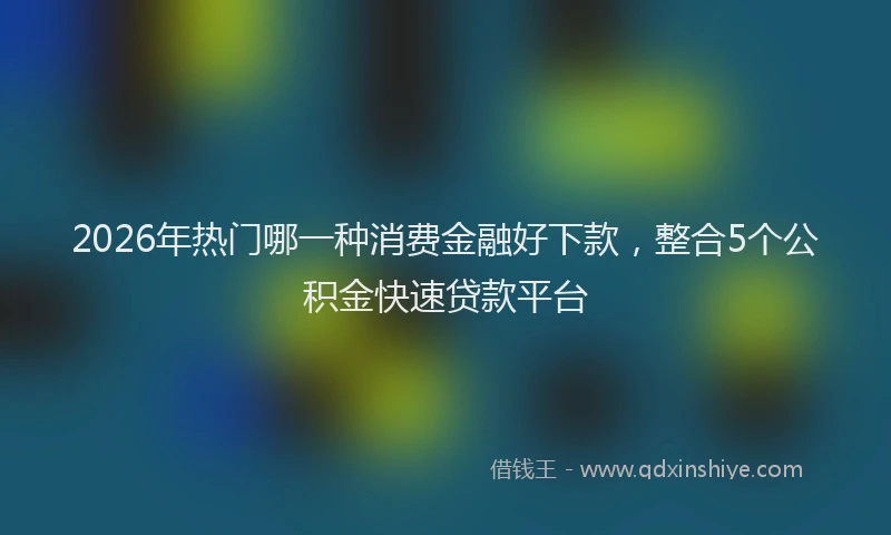 2026年热门哪一种消费金融好下款，整合5个公积金快速贷款平台