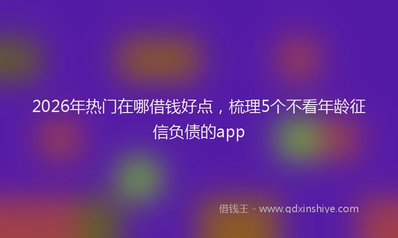 2026年热门在哪借钱好点，梳理5个不看年龄征信负债的app