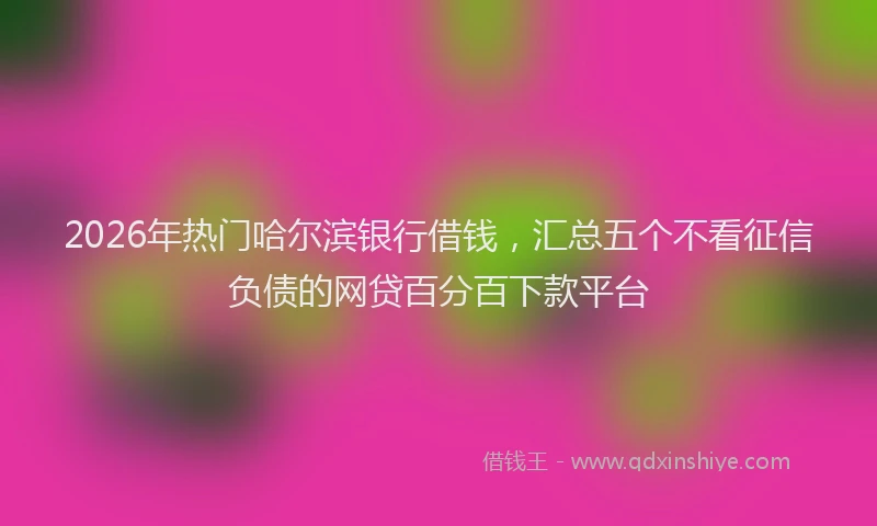 2026年热门哈尔滨银行借钱，汇总五个不看征信负债的网贷百分百下款平台