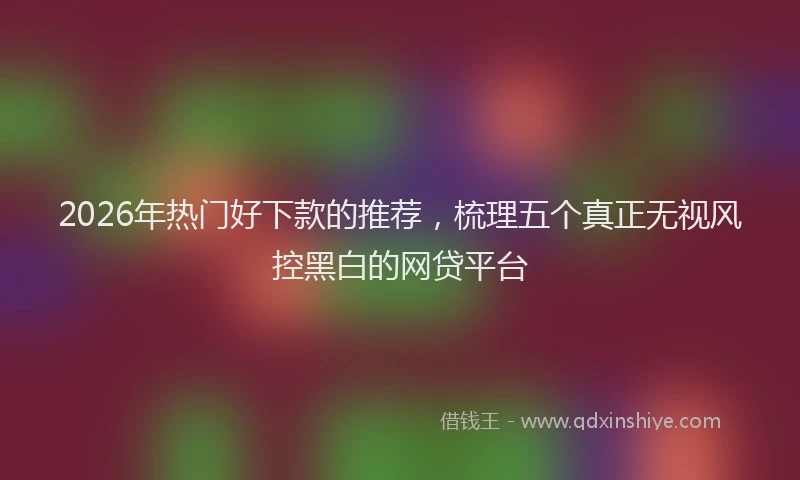 2026年热门好下款的推荐，梳理五个真正无视风控黑白的网贷平台