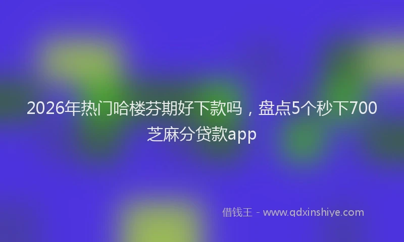 2026年热门哈楼芬期好下款吗，盘点5个秒下700芝麻分贷款app