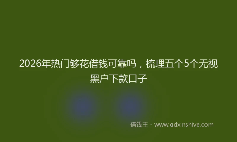 2026年热门够花借钱可靠吗，梳理五个5个无视黑户下款口子